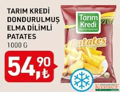 TARIM KREDİ DONDURULMUŞ ELMA DİLİMLİ PATATES 1000 G